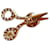 Chanel-Brosche in Form einer Schere Golden Metall  ref.697391