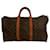 Bandouliere Louis Vuitton Keepall in tela rivestita marrone 50  ref.697942