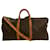 Brown Coated Canvas Louis Vuitton Keepall Bandouliere 55 Cloth  ref.697971