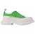 Tread Slick Sneakers - Alexander Mcqueen - Green/White - Leather  ref.698047