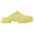 Ganni Yellow Recycled Rubber Retro Mules  ref.698135