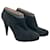 Prada ankle boots in black suede with grey trim  ref.698163