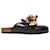 JW Anderson Loafer-Slides mit Kette aus schwarzem Leder  ref.698225