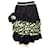 Jupe Dolce & Gabbana en soie noire avec rose blanche et bordure en dentelle Multicolore  ref.698445