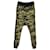 Pantalones Balmain en mezcla de lana de punto de camuflaje verde Caqui  ref.698456