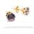 Autre Marque Orecchini a bottone con ametiste viola viola oro D'oro Porpora Oro giallo  ref.698635