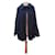 Fendi cappotto corto stile Mantella Blu navy Cachemire Lana  ref.699328