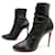 CHAUSSURES CHRISTIAN LOUBOUTIN FRENCH TUTU 38 BOTTINES A TALONS CUIR BOOTS Noir  ref.699625