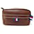 NEW TOILETRY BAG LANCEL FAUVE BROWN LEATHER POUCH  ref.699687