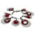 Prada Pailettes Sequin Charm Bracelet Red Silver hardware  ref.699953