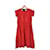 Miu Miu Dot Print Dress Red Elastane Rayon  ref.700431