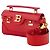 Balmain B-Buzz 19 borsa in pelle rossa - vista 2