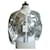 Dolce & Gabbana DOLCE GABBANA Short metallic mirror jacket T40 IT BE Silvery Polyester  ref.700845