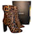 Yves Saint Laurent Saint Laurent Stiefel Joplin Modell aus Wildleder mit Leopardenmuster ungetragen Leopardenprint  ref.701023
