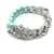 *[LOUIS VUITTON] Louis Vuitton Brassle LV Sculpture Chaîne Accessoires Bracelet Céramique Femme Argent Pastel Vert Argenté  ref.701444