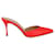Sergio Rossi Leather Pointed Toe Mules Red  ref.702189