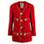 Chanel Veste rouge avec poches zippées  ref.702542