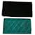 Chanel Wallet / card holder Green Leather  ref.702565