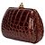 Pochette Gianfranco Ferré in coccodrillo marrone - vista 2
