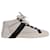 Louis Vuitton Damier Meteor Sneakers aus Kalbsleder Schwarz Weiß  ref.702908