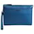Prada Saffiano Clutch Blue Leather  ref.703284