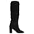 Autre Marque Aquazzurra Fringed Boots Black Leather  ref.703357