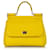 Dolce & Gabbana Bolsa de couro Dolce&Gabbana Miss Sicily amarela Amarelo  ref.703478