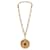 Chanel Halskette mit Medaillon Golden  ref.703533