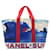 Chanel-Einkaufstasche Mehrfarben Leinwand  ref.703717