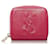 Yves Saint Laurent YSL Leather Zip Around Small Wallet Red Pony-style calfskin  ref.703833