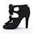 *CHANEL Cocomark Fabric Ankle Boots 36C Ladies Black Rhinestone Star Leather  ref.704404