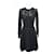 Miu Miu miumiu Knit flare dress Knee length long sleeve Black Cotton  ref.704445