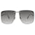 Alexander McQueen Sonnenbrille aus Metall mit quadratischem Rahmen Silber Metallisch  ref.705303