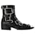 Alexander Mcqueen Boxcar Boots in Black/Silver Leather  ref.705323