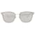 Óculos de sol de metal com armação quadrada Saint Laurent Prata Metálico  ref.705366