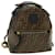 FENDI Zucca Canvas Backpack Coated Canvas Brown Black 8BZ038 auth 32630a Cloth  ref.705452