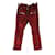 Pantalon Isabel Marant 42 Coton Rouge  ref.705579