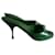 Prada Sandals Dark green Leather  ref.705716