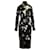 Roberto Cavalli tailleur jupe et haut noir imprimé fleuri Soie  ref.705804
