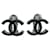 Brincos Chanel CC prateados Prata Metal  ref.705924