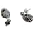 Boucles d'oreilles Bottega Veneta en pierre précieuse Perle Noir Gris  ref.706120