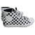 Patinated Saint Laurent sneakers - Bedford black / white checks Leather  ref.706122