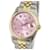 Rolex Ice Pink Mens Datejust 16233 Diamond Dial 18k Gold Fluted Bezel Watch  Metal  ref.706314