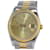 Rolex Champagne Mens Oyster Perpetual Date Two Dial 34mm Re Watch  Metal  ref.706320