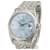Rolex Ice Blue Mens Datejust Diamond Dial geriffelte Lünette 36mm Uhr Metall  ref.706324