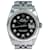 Rolex Mens Datejust Ss 36Ref. do relógio de bisel canelado com mostrador de diamante negro 16014  Metal  ref.706347