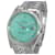 Mostrador de índice de aço inoxidável Rolex Datejust azul pó 36mm relógio Metal  ref.706387