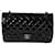 Chanel Black Patent Medium Classic doublé Flap Cuir Noir  ref.706465