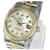Relógio Rolex White Mop Mens Datejust Dois tons Esmeralda Dial Moldura Canelada 36mm relógio Metal  ref.706487