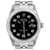 Rolex Black Mens Datejust Ss Diamond Dial Diamond Bezel 36mm Watch  Metal  ref.706491